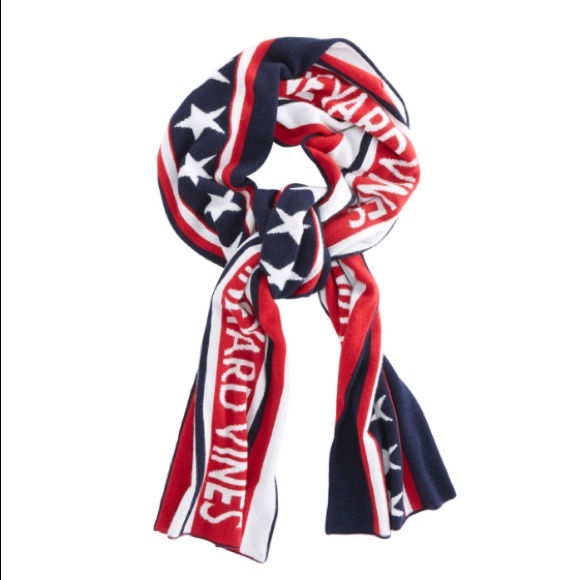 NWT Vineyard Vines Boys Red Blue Hat & Scarf Set - Picture 2 of 10